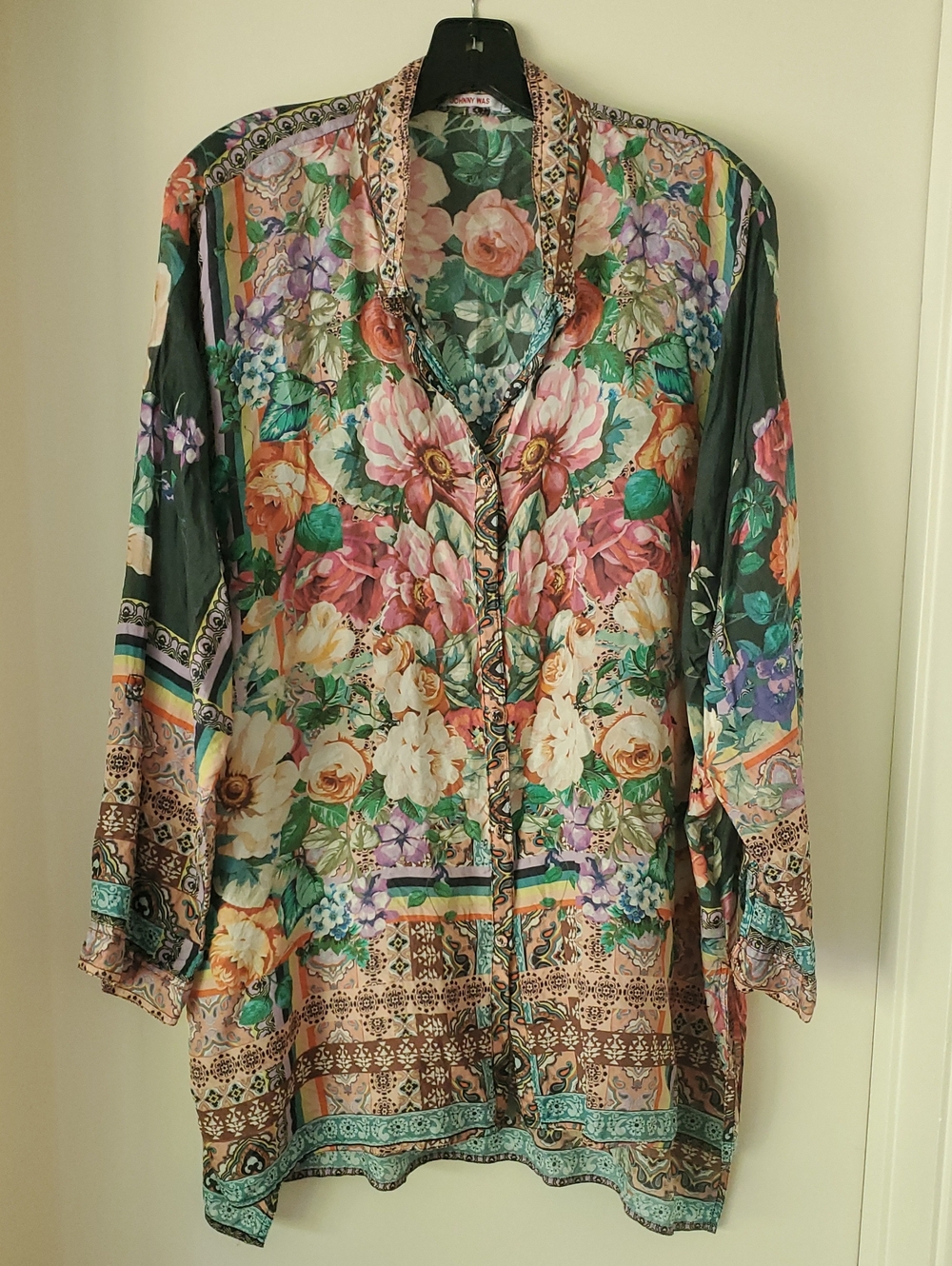 Johhny Was Floral Bethia Silk Blouse